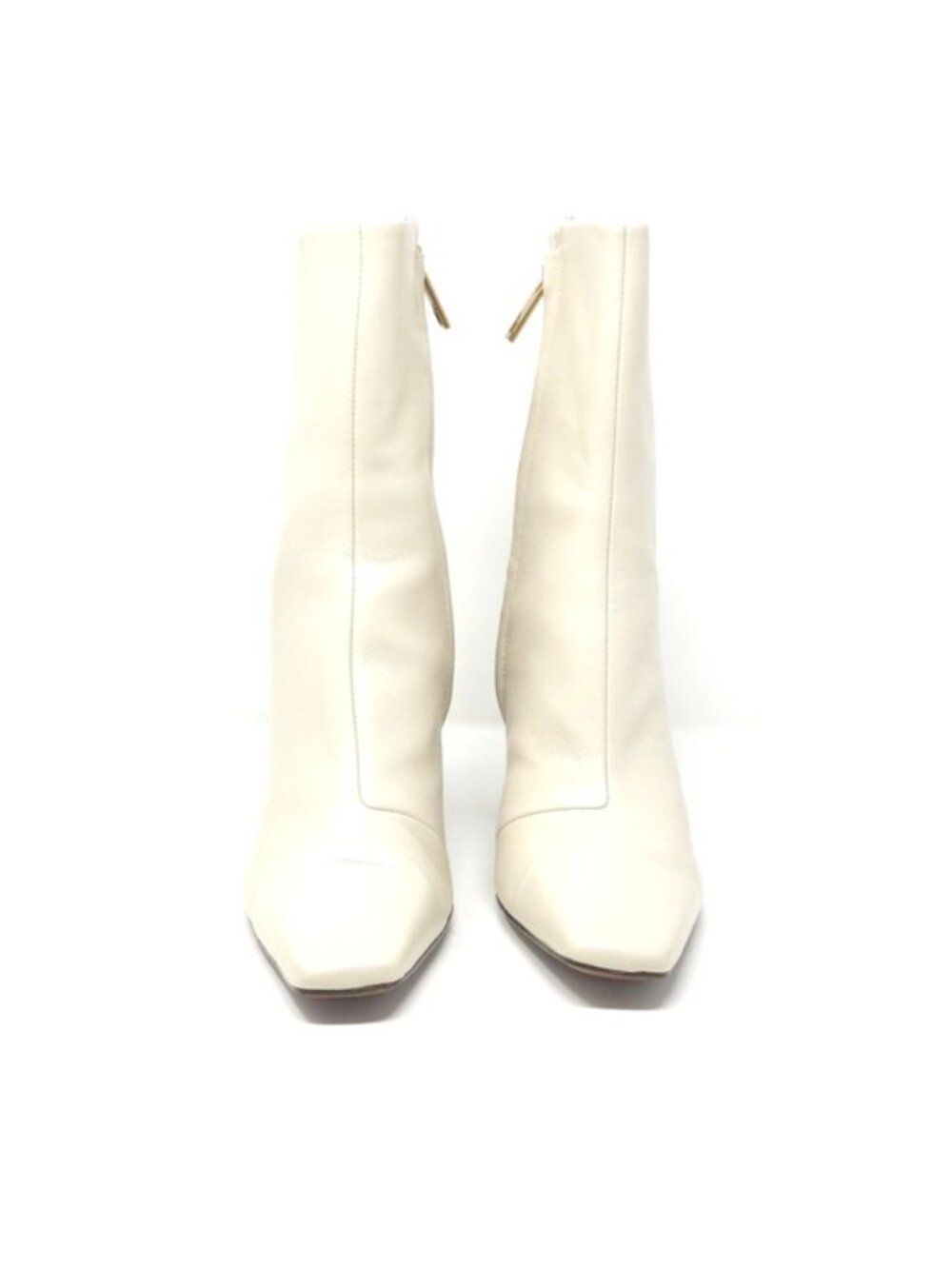 Franco Sarto Briar Snip Toe Heeled Ankle Boot Chalk White Leather 8 M - Picture 3 of 16